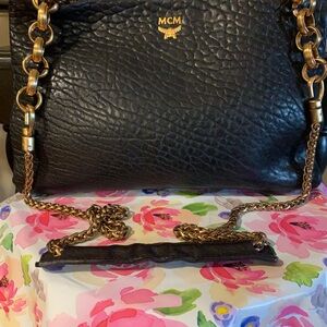 MCM Black Leather clutch/crossbody